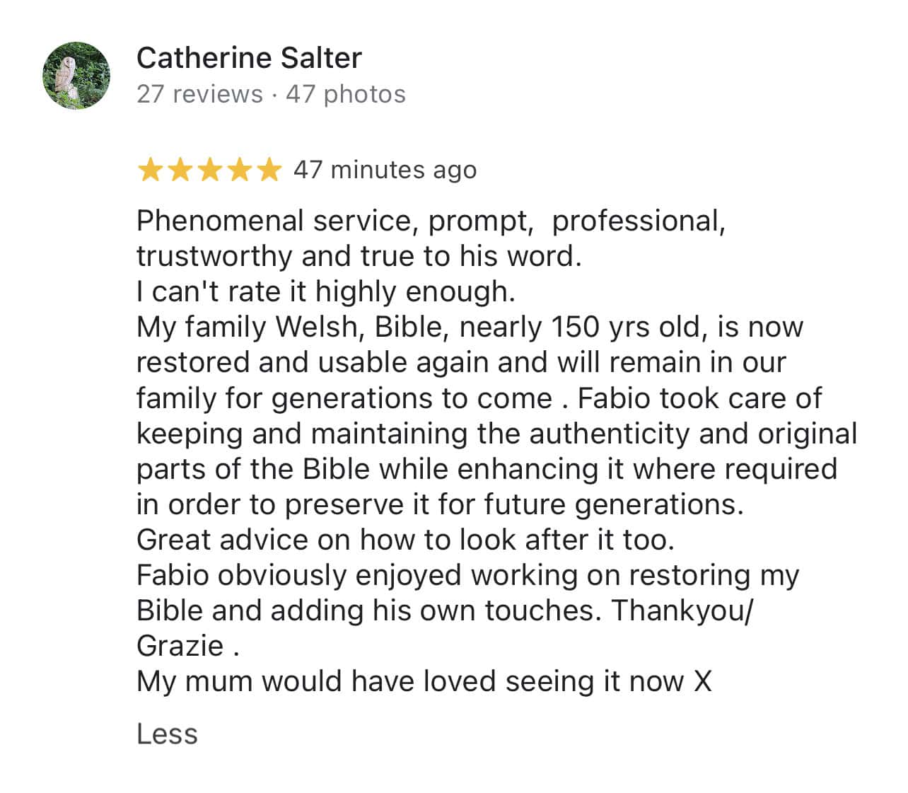 Google review