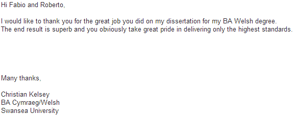 Email screenshot